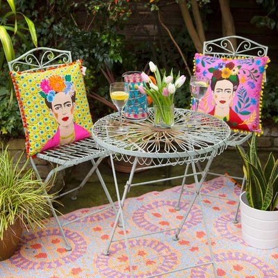 Talking Tables Cushion Frida Kahlo pink