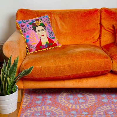 Talking Tables Cushion Frida Kahlo pink