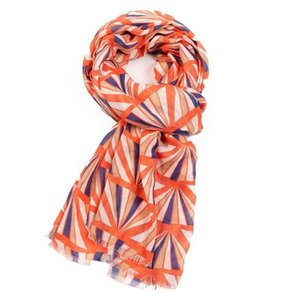 M&K Collection Scarf Geo coral