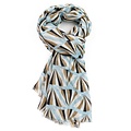 M&K Collection Scarf Geo blue