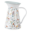 Clayre & Eef Jug enamel Flowers & Birds