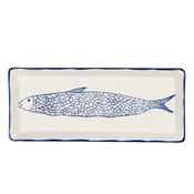 Clayre & Eef Schale rectangular Fish blue