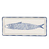 Clayre & Eef Bowl rectangular Fish blue