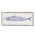 Clayre & Eef Schale rectangular Fish blue