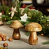 Sass & Belle Christmas Standing Decoration Wooden Mushroom natural