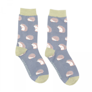 Miss Sparrow Socken Bamboo Cute Hedgehogs blue