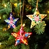 Sass & Belle Christmas Ball Paper Mache Star Kashmiri Floral assorti