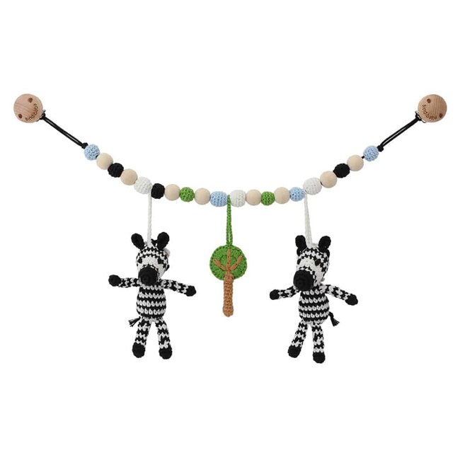 Zebra Stripey stroller chain (organic)