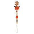 Sindibaba Pacifier clip with Fox orange