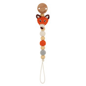 Sindibaba Pacifier clip with Fox orange