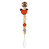 Sindibaba Pacifier clip with Fox orange