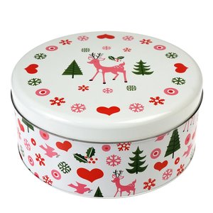 Rex London Cake tin round 50's Christmas