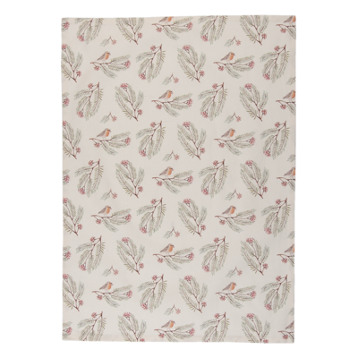 Clayre & Eef Tea towel Robin