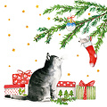 Paperproducts Design Papierservietten Christmas Cat