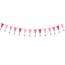 Bunting Fabric We love Birthdays pink