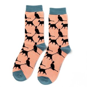 Miss Sparrow Socken Bamboo Lucky Cats dusky pink