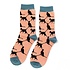 Miss Sparrow Socks Bamboo Lucky Cats dusky pink