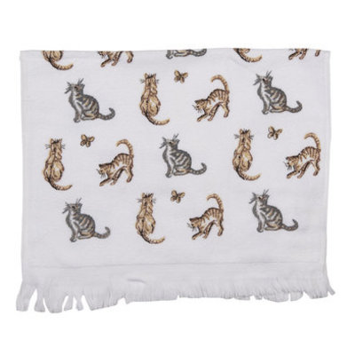 Clayre & Eef Guest towel Cats