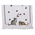 Clayre & Eef Guest towel Cats & Butterflies
