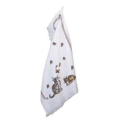 Clayre & Eef Guest towel Cats & Butterflies