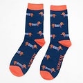 Miss Sparrow Männer-Socken Bamboo Parisian Pubs navy