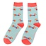 Socks Bamboo Parisian Pups faded denim
