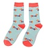 Miss Sparrow Socks Bamboo Parisian Pups faded denim