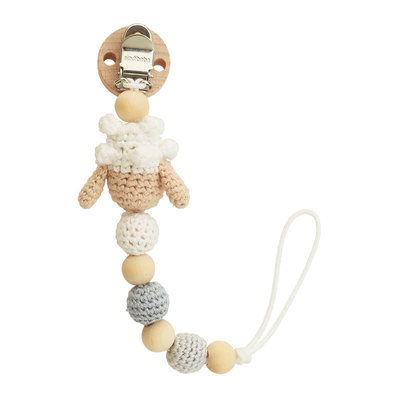 Sindibaba Pacifier clip with Sheep