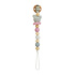 Sindibaba Pacifier clip with Cat grey/rose