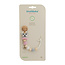 Pacifier clip with Cat grey/rose