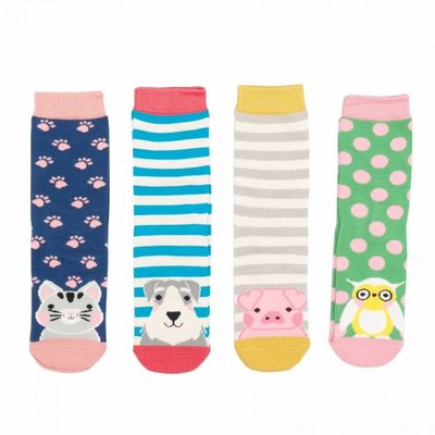 Miss Sparrow Giftbox Girls Socks 2-3 Years Animals