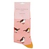 Miss Sparrow Socks Bamboo Multicolour Robins dusky pink