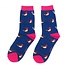 Miss Sparrow Socken Bamboo Multicolour Robins navy