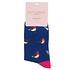 Miss Sparrow Socks Bamboo Multicolour Robins navy