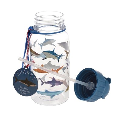 Rex London Kids Water Bottle Sharks