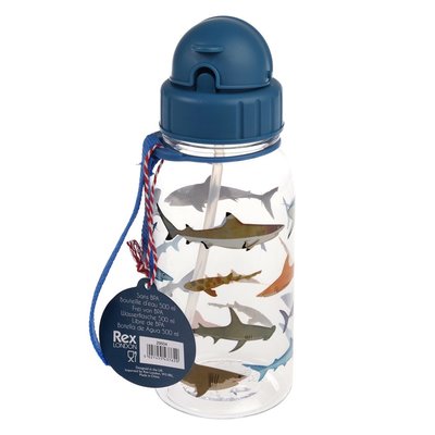 Rex London Kids Water Bottle Sharks