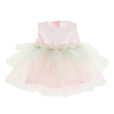 Olimi Doll dress Miniland 38cm Tulle mint/pink