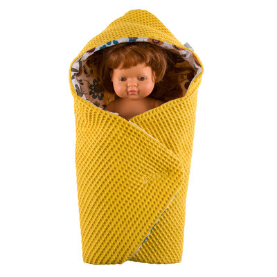 Olimi Swaddle Doll Miniland Waffle honey