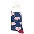 Miss Sparrow Mens Socks Bamboo Piglets navy