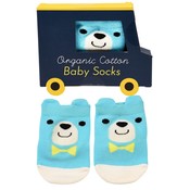Rex London Baby socks Organic Cotton Bear blue