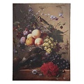 Clayre & Eef Picture canvas 30x40 Fruits & Bird