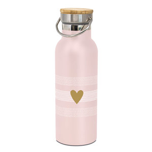 Paperproducts Design Edelstahl-Flasche Heart of Gold rose