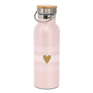Paperproducts Design Stainless steel bottle Heart of Gold rose