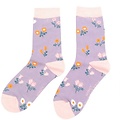 Miss Sparrow Socks Bamboo Dainty Floral lilac