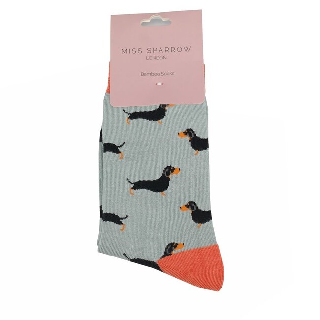 Socks Bamboo Little Sausage Dogs duck egg