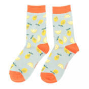 Miss Sparrow Socken Bamboo Lemons powder blue