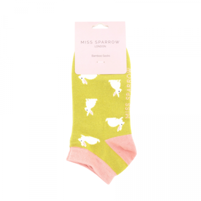 Miss Sparrow Trainer Socken Bamboo Rabbit lime