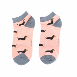 Miss Sparrow Trainer Socken Bamboo Sausage Dogs dusky pink