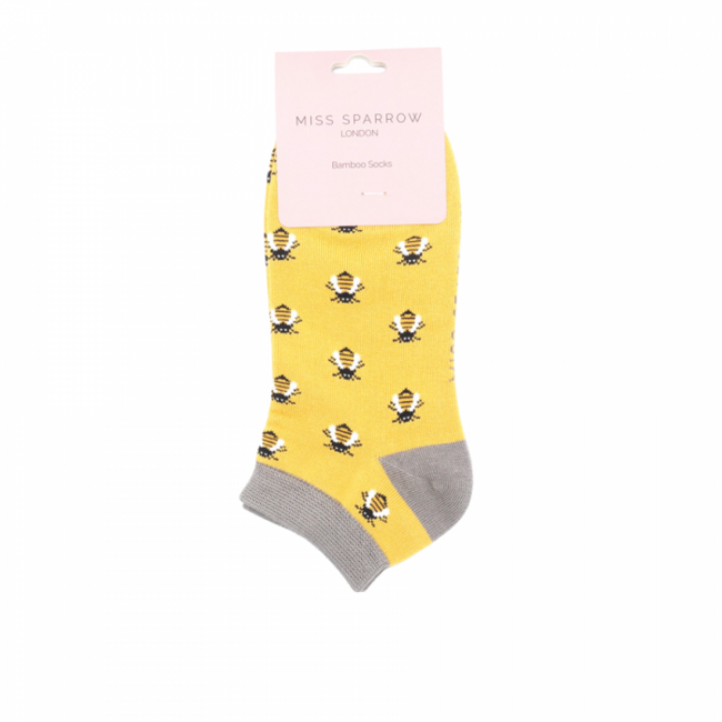 Trainer Socks Bamboo Honey Bees yellow