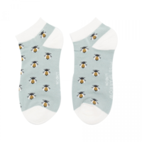 Miss Sparrow Trainer Socks Bamboo Honey Bees blue